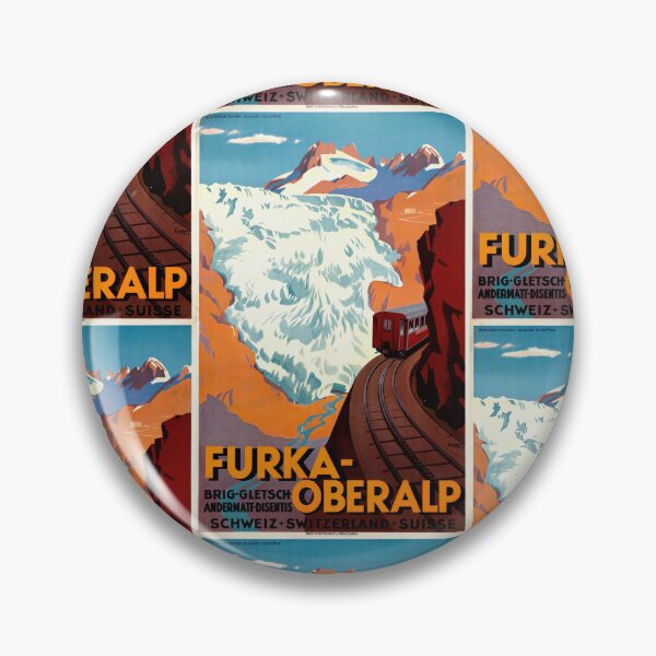 Item preview, Vintage Swiss Alps Poster | Furka-Oberalp Railway Art | Rhone Glacier Travel Print | Art Deco Scenic Train Landscape designed and sold by artofuniverse.