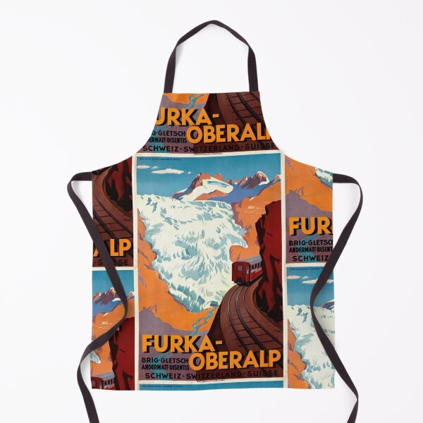 Item preview, Vintage Swiss Alps Poster | Furka-Oberalp Railway Art | Rhone Glacier Travel Print | Art Deco Scenic Train Landscape designed and sold by artofuniverse.