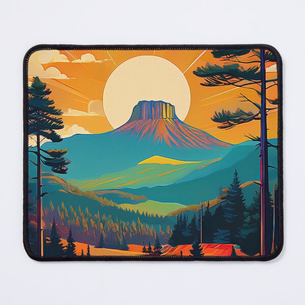 Item preview, Vintage Guadalupe Mountains National Park Sunset | Retro Desert Landscape Travel Art designed and sold by Hallowed Artistry.