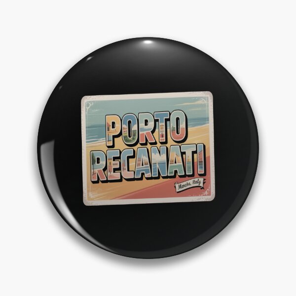Item preview, Porto Recanati Vintage Postcard Sticker – Marche Italy Retro Coastal Art designed and sold by stickercuffs.