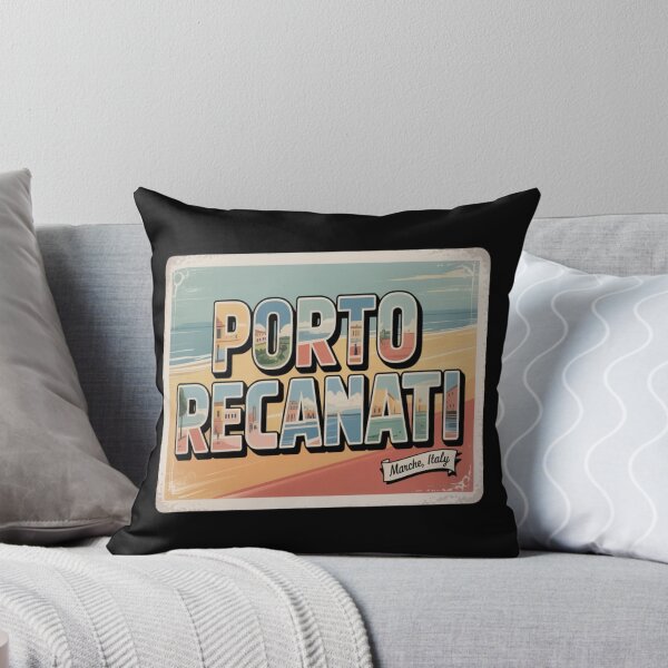Item preview, Porto Recanati Vintage Postcard Sticker – Marche Italy Retro Coastal Art designed and sold by stickercuffs.