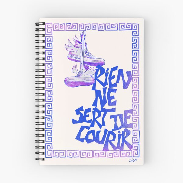 Item preview, Nothing's Wrong with Running – French Typography Art Print designed and sold by ByKahlie.
