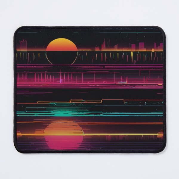 Item preview, Synthwave Neon Sunset Poster Art | Shadowed Techwear Anime Design designed and sold by Joy-boy-op.