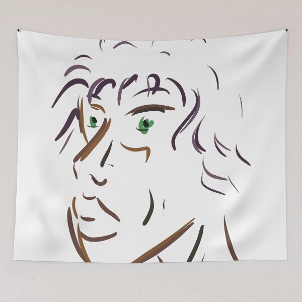 Item preview, Minimalist Portrait - PNG Sticker Sketch with Bright Lines - Art T-shirt designed and sold by Keltoi-art.
