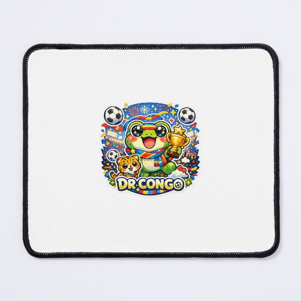 Item preview, Cute Kawaii Frog DR Congo Football Fan Sticker designed and sold by Cozy404Lab.