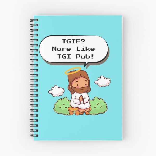 Item preview, TGIF More Like TGI Pub Funny Jesus Cartoon Weekend Humor designed and sold by UTkiKK.