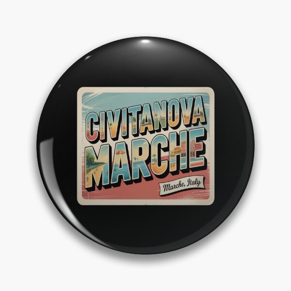 Item preview, Civitanova Marche Vintage Postcard Sticker – Marche Italy Retro Coastal Art designed and sold by stickercuffs.