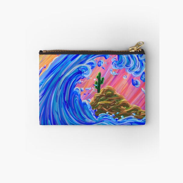 Item preview, Hokusai Desert Wave - Digital Painting of a Cactus - Pop Art Poster designed and sold by Keltoi-art.