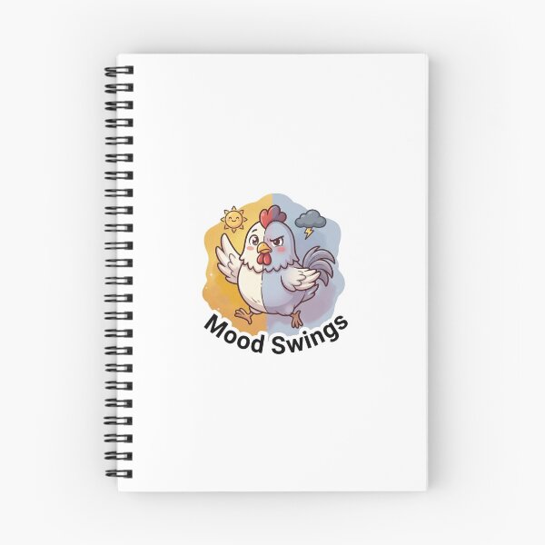 Item preview, Mood Swing Cute Chicken Sticker | Sun & Rain Emotional Rollercoaster Quote designed and sold by MagicDesignCre.