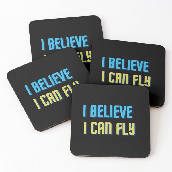 Item preview, I Believe I Can Fly Retro 90s Aesthetic Distressed Typography designed and sold by UTkiKK.