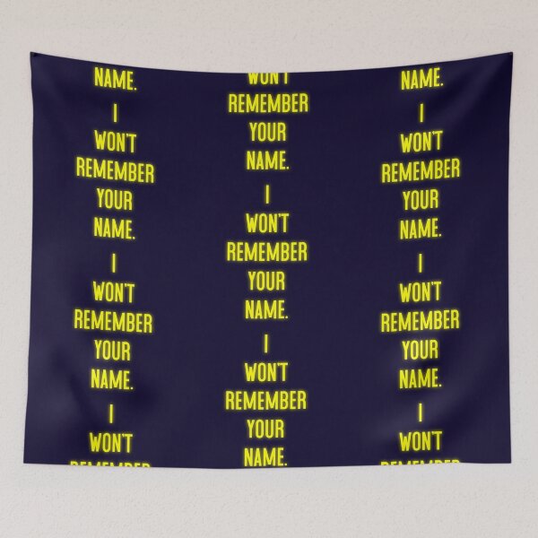 Item preview, I Won't Remember Your Name designed and sold by Normbot2000.