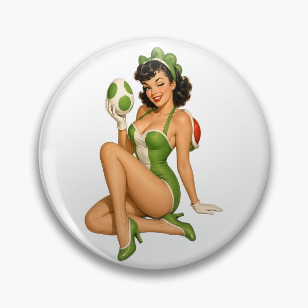 Item preview, Yoshi Pinup Girl Vintage Cartoon Art designed and sold by advanceprintart.