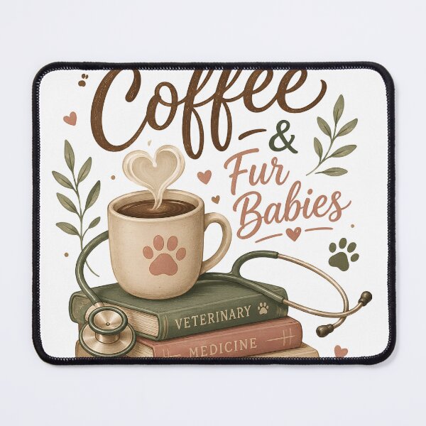 Item preview, Fueled By Coffee & Fur Babies Shirt, Veterinary Student Gift, Vet Tech Coffee Lover Tee, Animal Lover Aesthetic, Cozy Vet Medicine Design designed and sold by batoot1.