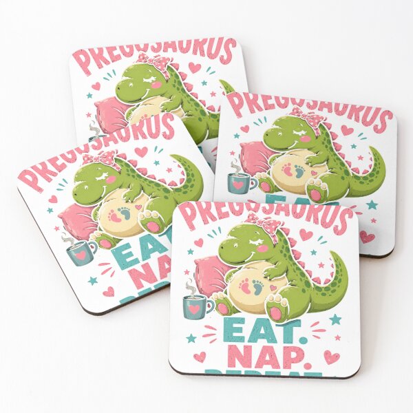 Item preview, Pregosaurus Eat Nap Repeat Funny Pregnancy Dinosaur designed and sold by Bo0gyArt.