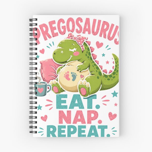 Item preview, Pregosaurus Eat Nap Repeat Funny Pregnancy Dinosaur designed and sold by Bo0gyArt.