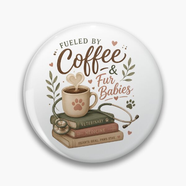 Item preview, Fueled By Coffee & Fur Babies Shirt, Veterinary Student Gift, Vet Tech Coffee Lover Tee, Animal Lover Aesthetic, Cozy Vet Medicine Design designed and sold by batoot1.
