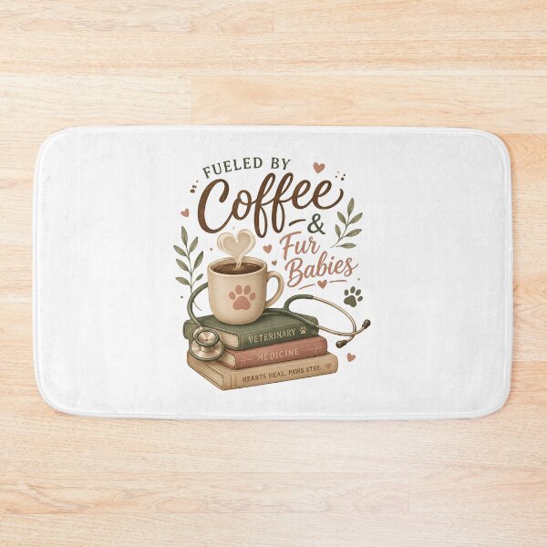 Item preview, Fueled By Coffee & Fur Babies Shirt, Veterinary Student Gift, Vet Tech Coffee Lover Tee, Animal Lover Aesthetic, Cozy Vet Medicine Design designed and sold by batoot1.