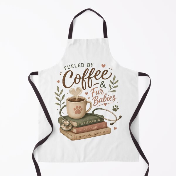 Item preview, Fueled By Coffee & Fur Babies Shirt, Veterinary Student Gift, Vet Tech Coffee Lover Tee, Animal Lover Aesthetic, Cozy Vet Medicine Design designed and sold by batoot1.