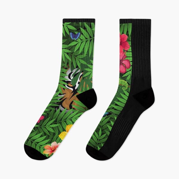Item preview, Tiger in the Jungle Hidden Tropical Rainforest Leaves Art designed and sold by UTkiKK.