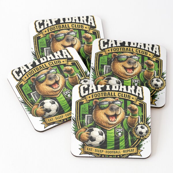 Item preview, Capybara Football Club – Funny Soccer Fan Animal Mascot Vintage Sports Design designed and sold by Ermicioi.