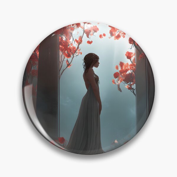 Item preview, Fantasy Woman Red Leaves Reflection Art designed and sold by PixelFable Studio.