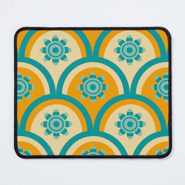 Item preview, Seventies arcade pattern in blue and yellow designed and sold by StefanStudioArt.