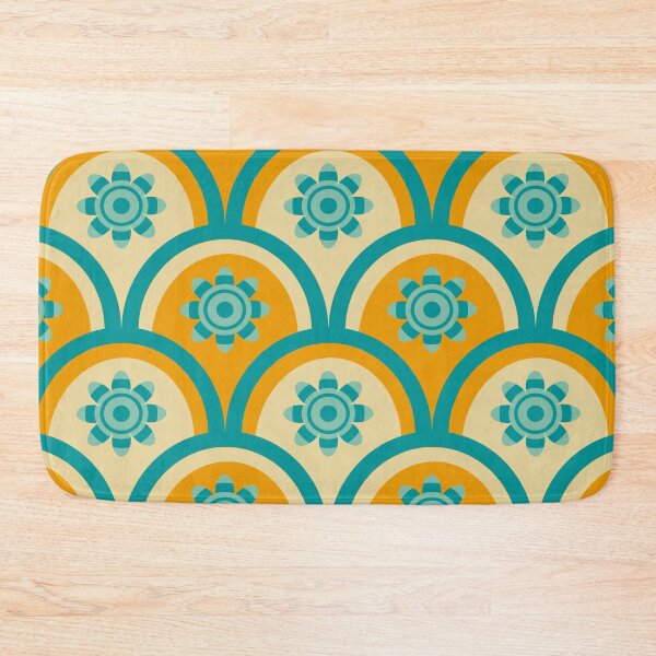 Item preview, Seventies arcade pattern in blue and yellow  designed and sold by StefanStudioArt.