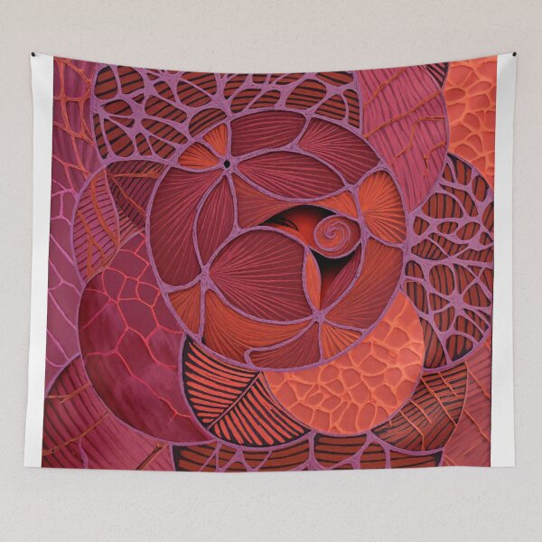 Item preview, Organic Spiral Abstract in Red and Pink designed and sold by Lakuekarts.
