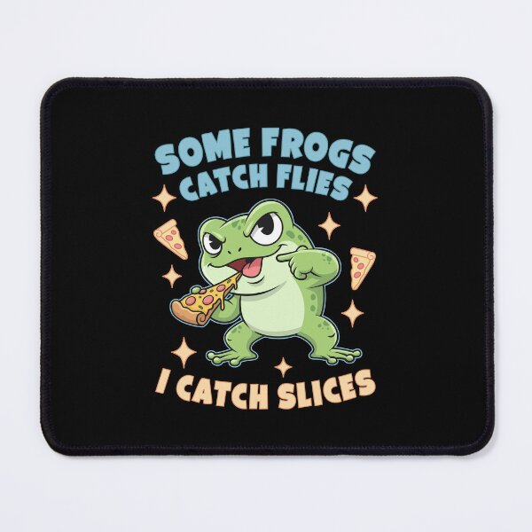 Item preview, Funny Frog - Some Frogs Catch Flies, I Catch Slices. designed and sold by Juka-Arts-CC.