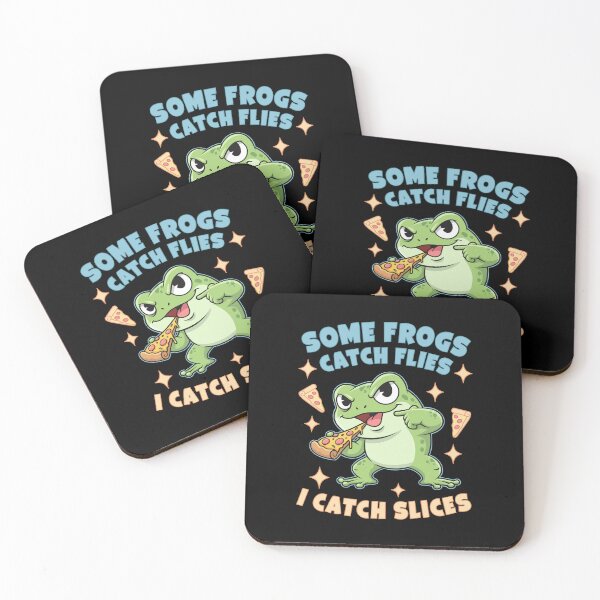 Item preview, Funny Frog - Some Frogs Catch Flies, I Catch Slices. designed and sold by Juka-Arts-CC.