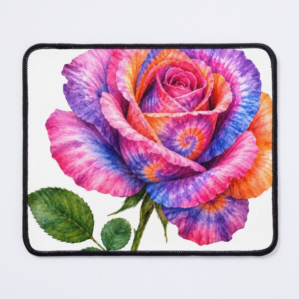 Item preview, Colorful Tie Dye Rose Flower designed and sold by jgvisualarts.