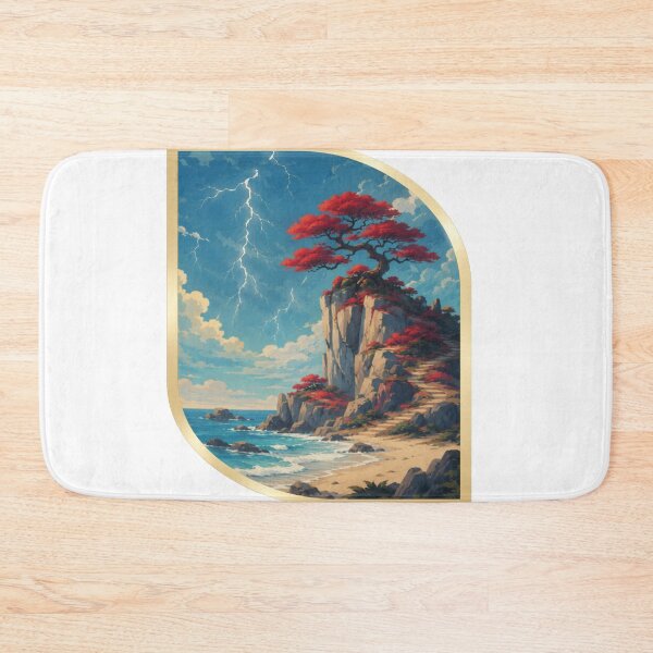 Item preview, RAY STORM – Red Tree Coastal Lightning Fantasy Landscape designed and sold by RAYapparel.