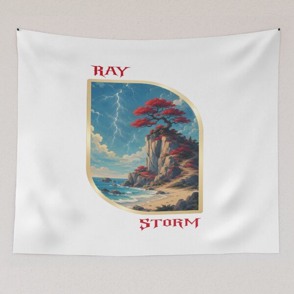 Item preview, RAY STORM – Red Tree Coastal Lightning Fantasy Landscape designed and sold by RAYapparel.