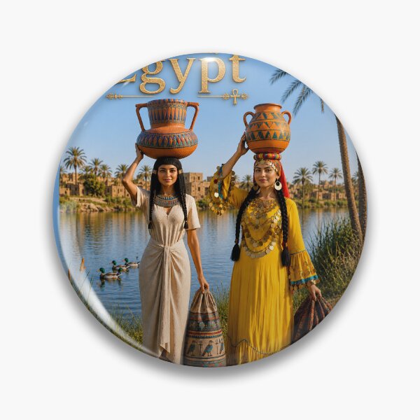 Item preview, Egyptian Nile Women – Ancient & Modern Egypt Art Print | Pharaoh Inspired Rural Heritage Aesthetic designed and sold by TuyaArts.