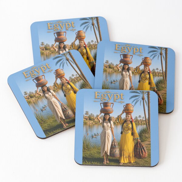 Item preview, Egyptian Nile Women – Ancient & Modern Egypt Art Print | Pharaoh Inspired Rural Heritage Aesthetic designed and sold by TuyaArts.