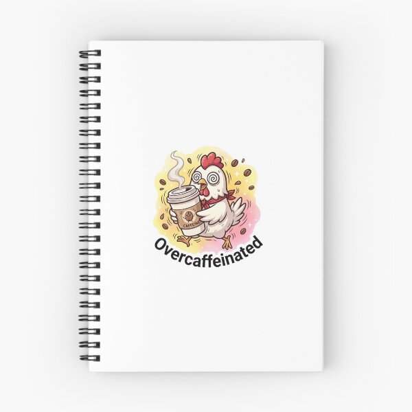Item preview, Overcaffeinated Cute Chicken Sticker | Too Much Caffeine Meme Quote designed and sold by MagicDesignCre.