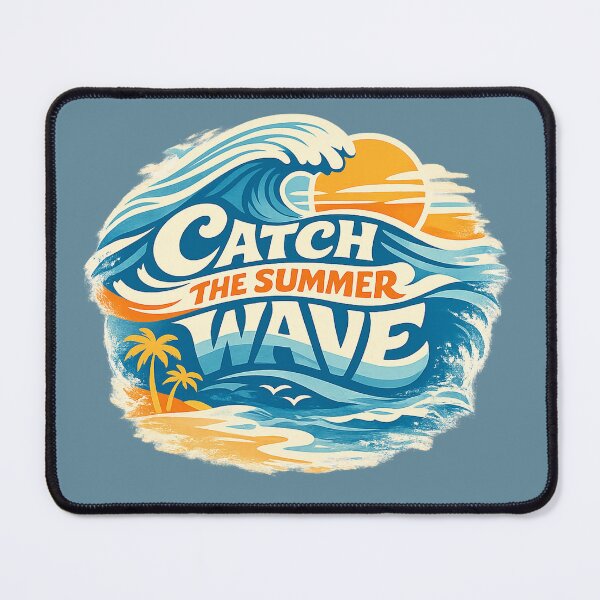 Item preview, Retro Surf Emblem – Catch the Summer Wave Vintage Beach Badge Design designed and sold by SilentPowerArt.