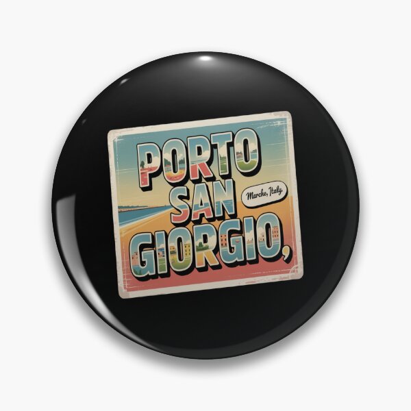 Item preview, Porto San Giorgio Vintage Postcard Sticker – Marche Italy Retro Coastal Art designed and sold by stickercuffs.