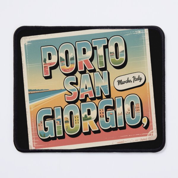 Item preview, Porto San Giorgio Vintage Postcard Sticker – Marche Italy Retro Coastal Art designed and sold by stickercuffs.