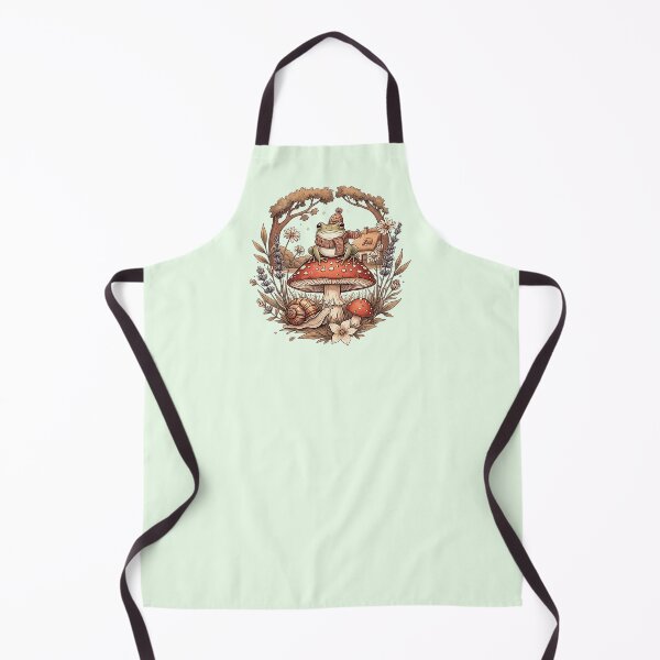Item preview, Cozy cottagecore frog on mushroom whimsical illustration designed and sold by SholoStudio.