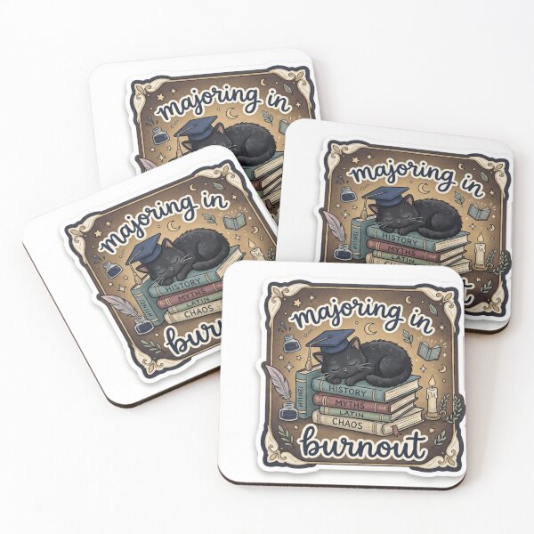 Item preview, Majoring in Burnout Sticker | Dark Academia Humor designed and sold by CutePlix.