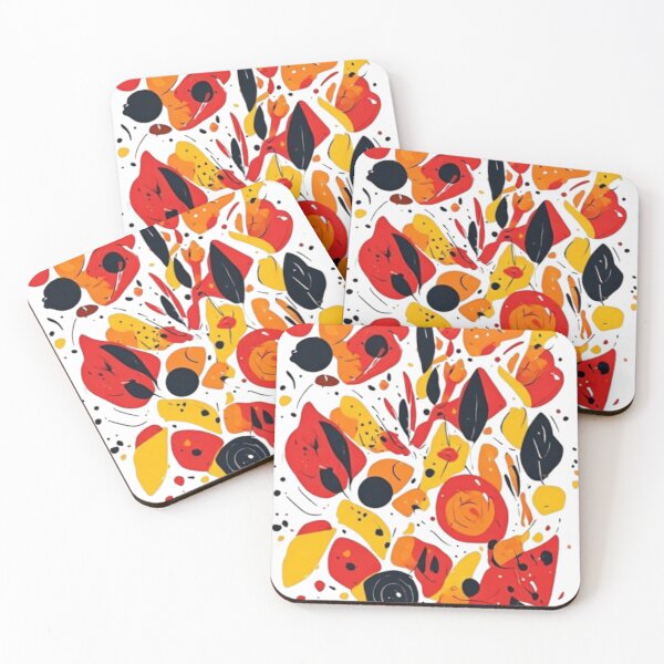 Item preview, Colorful Abstract Floral Pattern Tote Bag — Modern Art Design Red Yellow Orange Flowers Gift for Her designed and sold by Ditstyle.