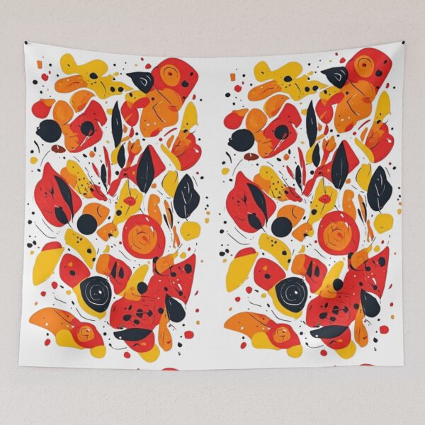 Item preview, Colorful Abstract Floral Pattern Tote Bag — Modern Art Design Red Yellow Orange Flowers Gift for Her designed and sold by Ditstyle.