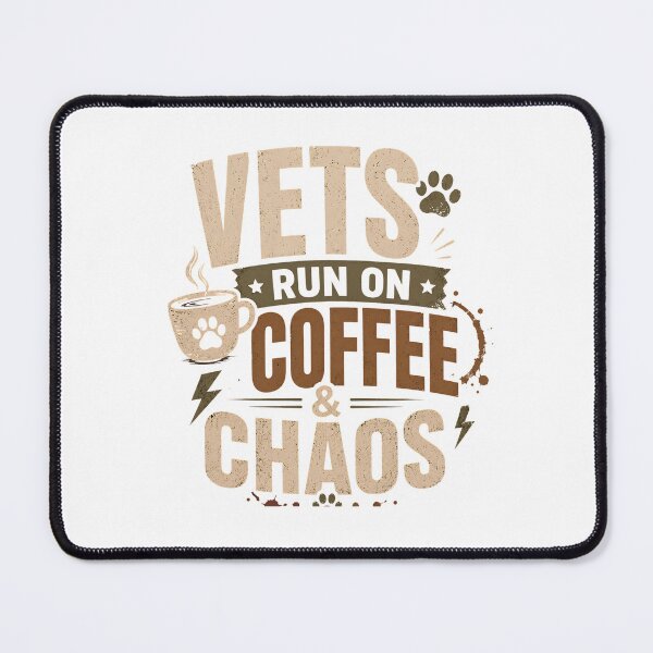 Item preview, Vets Run On Coffee & Chaos Shirt, Funny Vet Tech Tee, Veterinary Student Gift, Coffee Lover Animal Lover Shirt, Retro Vintage Vet Design designed and sold by batoot1.