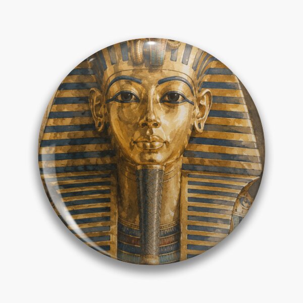 Item preview, Tutankhamun Watercolor Egyptian Art Poster designed and sold by 1/2 Stickers.