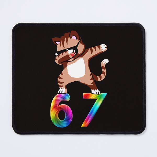Item preview, Six Seven Meme Slang 6 7 Dabbing Cat designed and sold by Atteestude.