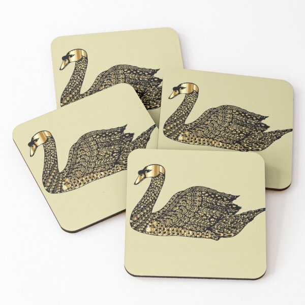 Item preview, Golden Luxury Black Swan Art | Timeless Design designed and sold by Rawafi Art Studio.