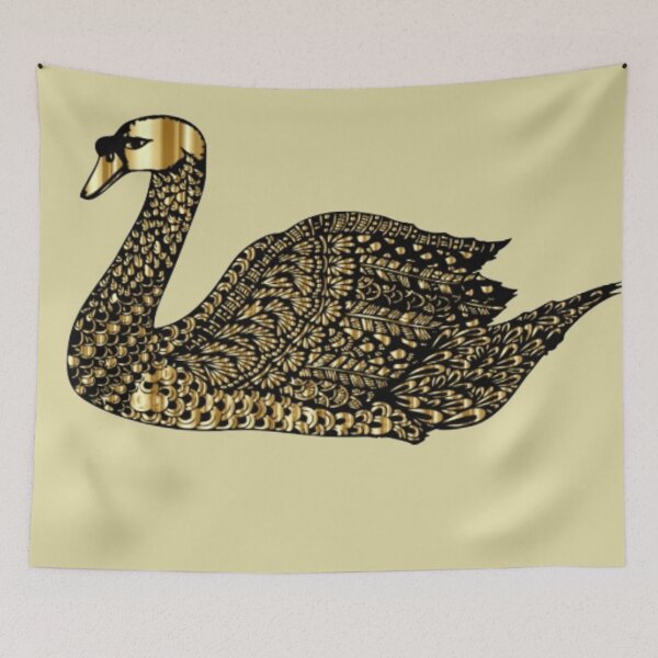 Item preview, Golden Luxury Black Swan Art | Timeless Design designed and sold by Rawafi Art Studio.