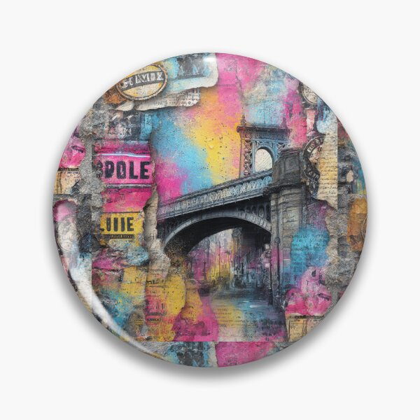 Item preview, Retro Urban Grunge Bridge Pop Art designed and sold by Szpaku desart .