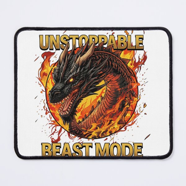 Item preview, Unstoppable Beast Mode Dragon T-Shirt | Fiery Fantasy Dragon Graphic Tee designed and sold by eventdesign77.